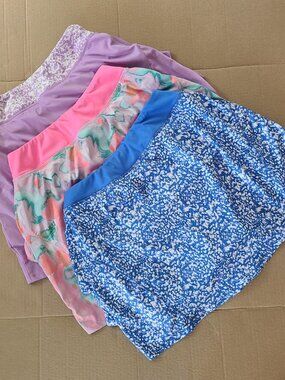Lot of 3 Big Girls Skorts Zelos Skirts with Attached Shorts Size L